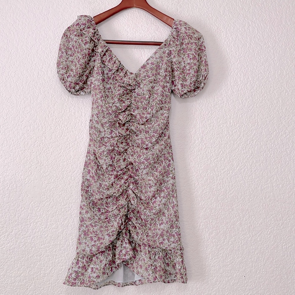 ASTR Floral Ruffle Mini Dress - Picture 4 of 16